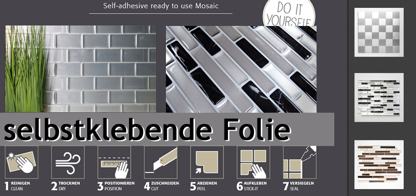 Self-adhesive mosaic foil