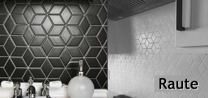 Ceramic mosaic rhombus