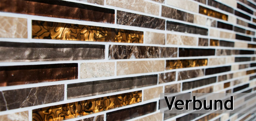 Glass natural stone mosaic composite