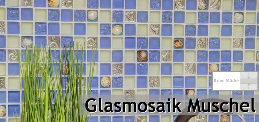 Glass mosaic shell