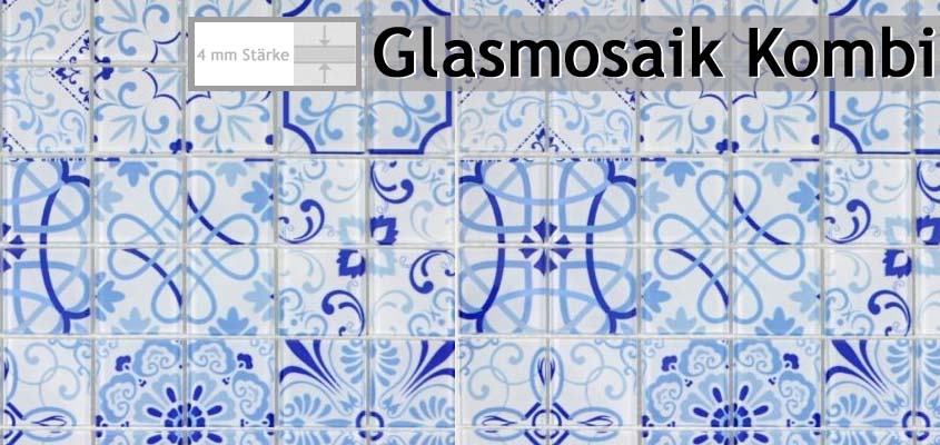Glass mosaic combi