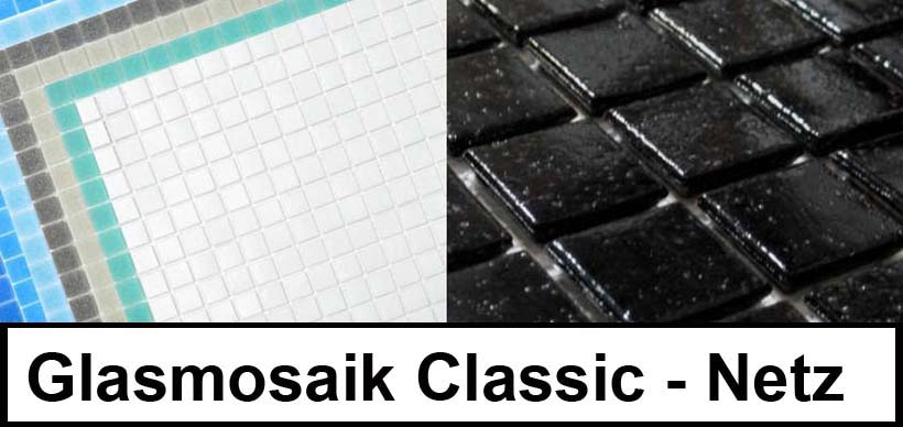 Glass mosaic Classic Uni Mesh