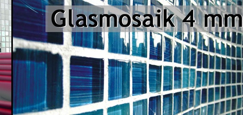 Transparent glass mosaic 4mm