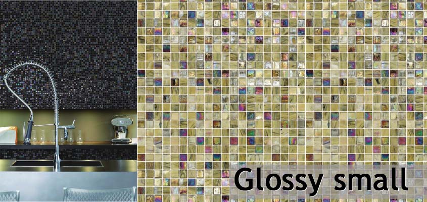 Mother-of-pearl mosaic glossy small