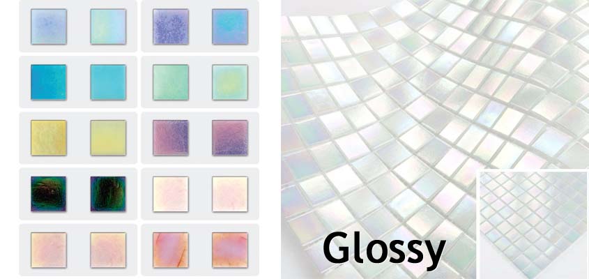 Mother-of-pearl mosaic glossy