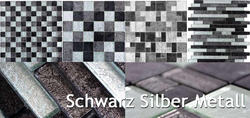 Silver black mosaic