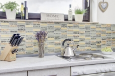 Mosaic tile kitchen splashback translucent gold rectangle glass mosaic Crystal stone gold MOS87-29_f