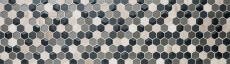 Mosaic tiles kitchen splashback gray hexagon glass mosaic stone 3D MOS11D-22_f