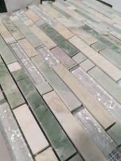 Mosaic tile kitchen splashback translucent gold light green composite glass mosaic Crystal stone onyx gold MOS87-MV738_f