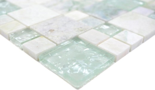 Mosaic tile Translucent gold light green combination glass mosaic Crystal stone Onyx gold MOS88-MC639_f