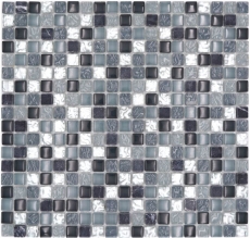 Mosaic tile Translucent clear gray silver Glass mosaic Crystal stone clear gray silver MOS92-0208_f