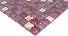 Mosaic tile Translucent pink glass mosaic Crystal stone pink BATH WC Kitchen WALL MOS92-1002_f