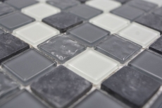Mosaic tiles gray glass mosaic stone MOS62-0207-GN_f