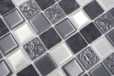 Mosaic tiles gray glass mosaic stone MOS62-0207-GN_f