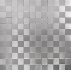 Mosaic tiles kitchen splashback self-adhesive aluminum silver metal MOS200-22M25_f