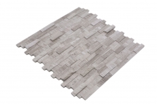 Mosaic tiles kitchen splashback self-adhesive marble natural stone gray white cream natural stone white wood MOS200-0120_f