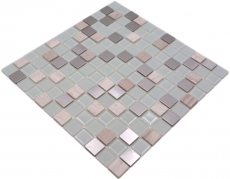 Mosaic tiles kitchen splashback self-adhesive stone stainless steel white glass mosaic stone steel white glass MOS200-4CM32_f