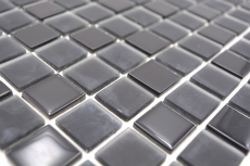 Mosaic tiles kitchen splashback self-adhesive black glass mosaic black matt black MOS200-4CM22_f