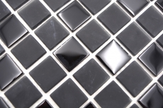 Mosaic tiles kitchen splashback self-adhesive black glass mosaic black matt black MOS200-4CM22_f