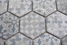 Ceramic mosaic hexagon blue mosaic tiles wall tile backsplash kitchen bathroom MOS11H-0004_f