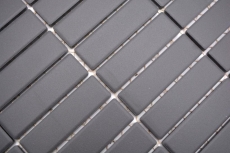 Mosaic tile ceramic rods black anthracite unglazed shower tray floor tile MOS24B-0310-R10_f