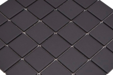 Mosaic tile ceramic matt black umbra unglazed RUTSCHEMMEND MOS14B-0303-R10_f