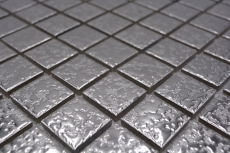 Mosaic tile ceramic mosaic SILVER textured wall tile backsplash kitchen MOS18-0207_f