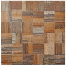 Mosaic tiles kitchen splashback self-adhesive aluminum brown metal wood look dark MOS200-2122_f
