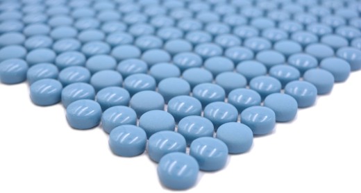 Round Enamel mix blue glossy/matt mosaic tiles Wall Tile backsplash Kitchen Bathroom MOS140-0411_f