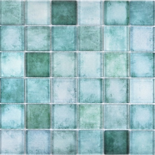 Square Crystal mix green mosaic tile wall tile backsplash kitchen bathroom MOS88-0050_f