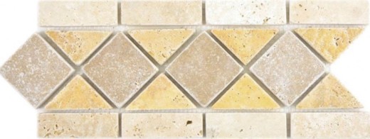 Travertine natural stone border noce gold chiaro beige wall floor shower bathroom kitchen MOSBor-0266_f