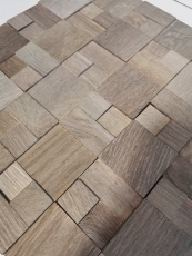 Wood mosaic wood panel facing walnut brown 3D self-adhesive wall kitchen tile backsplash MOS170-22G_f