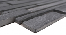 Slate mosaic tile natural stone brick anthracite black mosaic mat splashback wall facing - MOS34-0206
