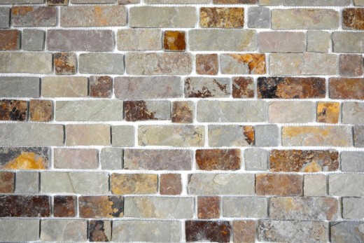 Mosaic tile slate natural stone brick brown rust MOS34-1204_f