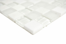 Hand pattern square crystal/stone mix super white mosaic tile wall tile backsplash kitchen bathroom MOS72-0001_m