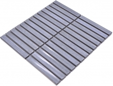 Rod mosaic tile ceramic gray speckled glossy bathroom wall MOS24-CS26