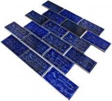 Mosaic tile ceramic mosaic composite blue glossy bathroom kitchen wall MOS26-KAS6_f