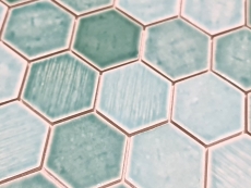 Mosaic tile ceramic mosaic hexagonal green glossy tile mirror shower MOS11K-SAN5_f
