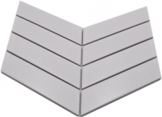 Herringbone wall tile ceramic mosaic plain white matt kitchen wall shower MOS24-CHEV01