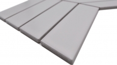 Hand-painted mosaic tile ceramic mosaic herringbone uni white matt kitchen wall shower MOS24-CHEV01_m