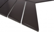 Mosaic tile ceramic mosaic herringbone uni black matt bathroom kitchen MOS24-CHEV09_f