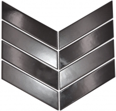 Mosaic tile ceramic mosaic herringbone mix black glossy matt kitchen splashback MOS24-CHEV19_f