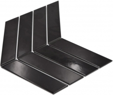 Mosaic tile ceramic mosaic herringbone mix black glossy matt kitchen splashback MOS24-CHEV19_f