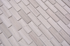 Mosaic tile Self-adhesive mosaic composite natural stone white wood gray kitchen MOS200-4M72