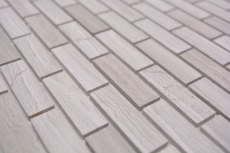 Mosaic tile Self-adhesive mosaic composite natural stone white wood gray kitchen MOS200-4M72