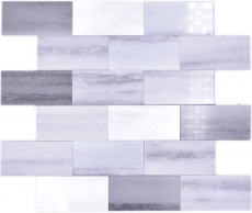 Mosaic tile Self-adhesive mosaics Vinyl cement look mix gray Subway kitchen MOS200-5S59