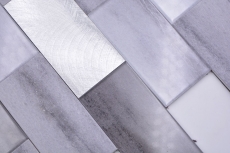 Mosaic tile Self-adhesive mosaics Vinyl cement look mix gray Subway kitchen MOS200-5S59