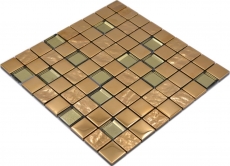 Glass mosaic mosaic tile electroplated gold kitchen splashback bathroom MOS88-XCG03