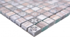 Glass mosaic mosaic tile retro wood look cream brown light ornament MOS78-W79