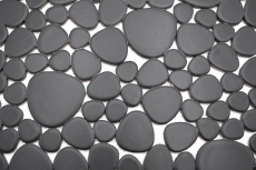 Mosaic tile ceramic mosaic pebble plain black matt tile backsplash kitchen bathroom MOS12-0311_f